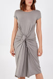 Cap Sleeve Plain Parachute Dress For Women  - Dropwear