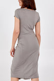 Cap Sleeve Plain Parachute Dress For Women  - Dropwear