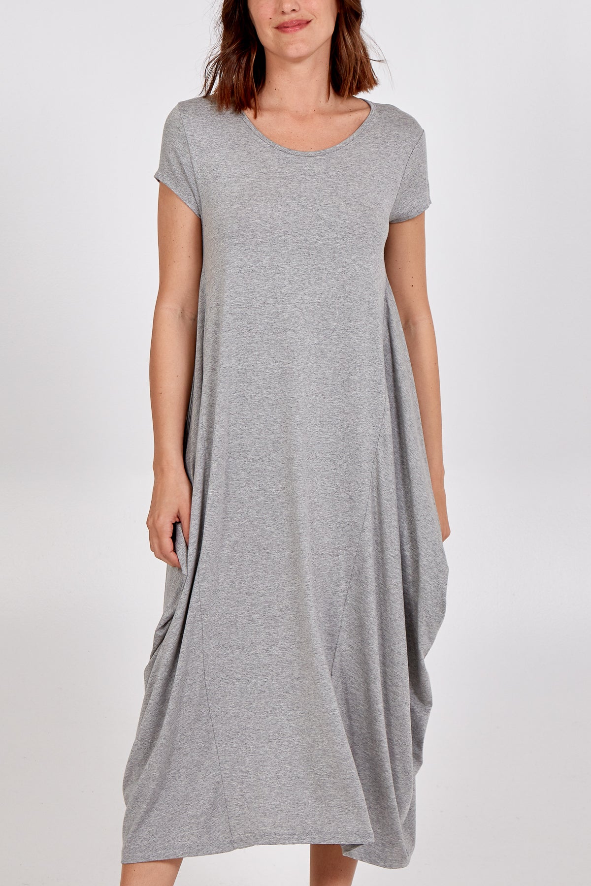 Cap Sleeve Plain Parachute Dress For Women  - Dropwear