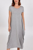 Cap Sleeve Plain Parachute Dress For Women  - Dropwear