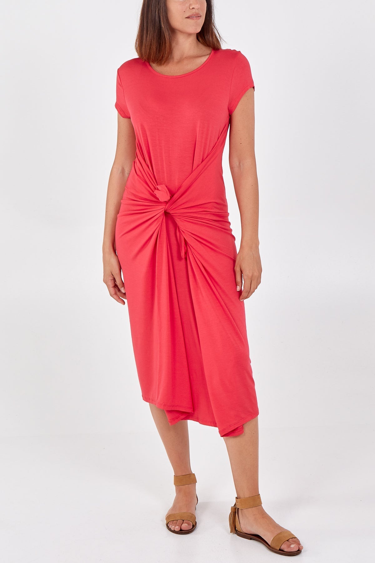 Cap Sleeve Plain Parachute Dress For Women  - Dropwear