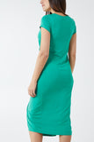 Cap Sleeve Plain Parachute Dress For Women  - Dropwear