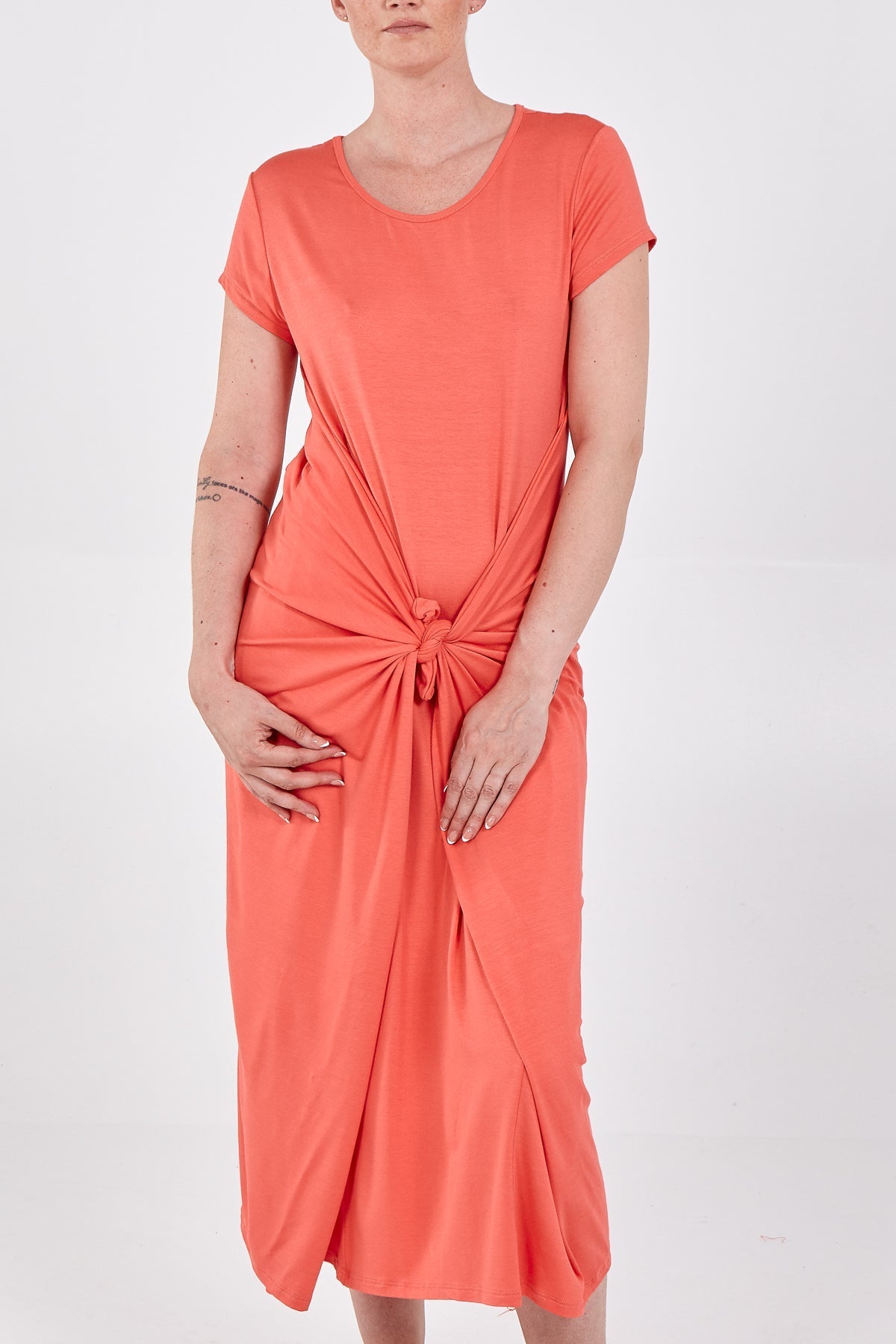 Cap Sleeve Plain Parachute Dress For Women  - Dropwear