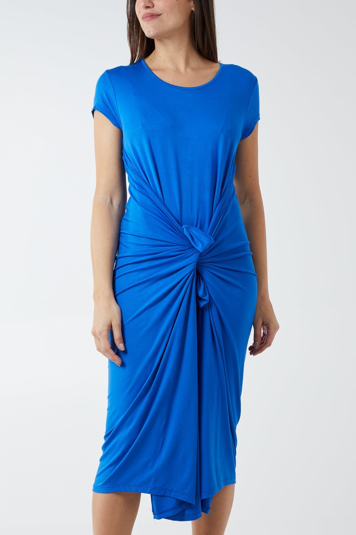 Taupe Cap Sleeve Plain Parachute Dress For Women ONE SIZE - Dropwear