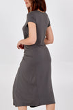 Cap Sleeve Plain Parachute Dress For Women  - Dropwear