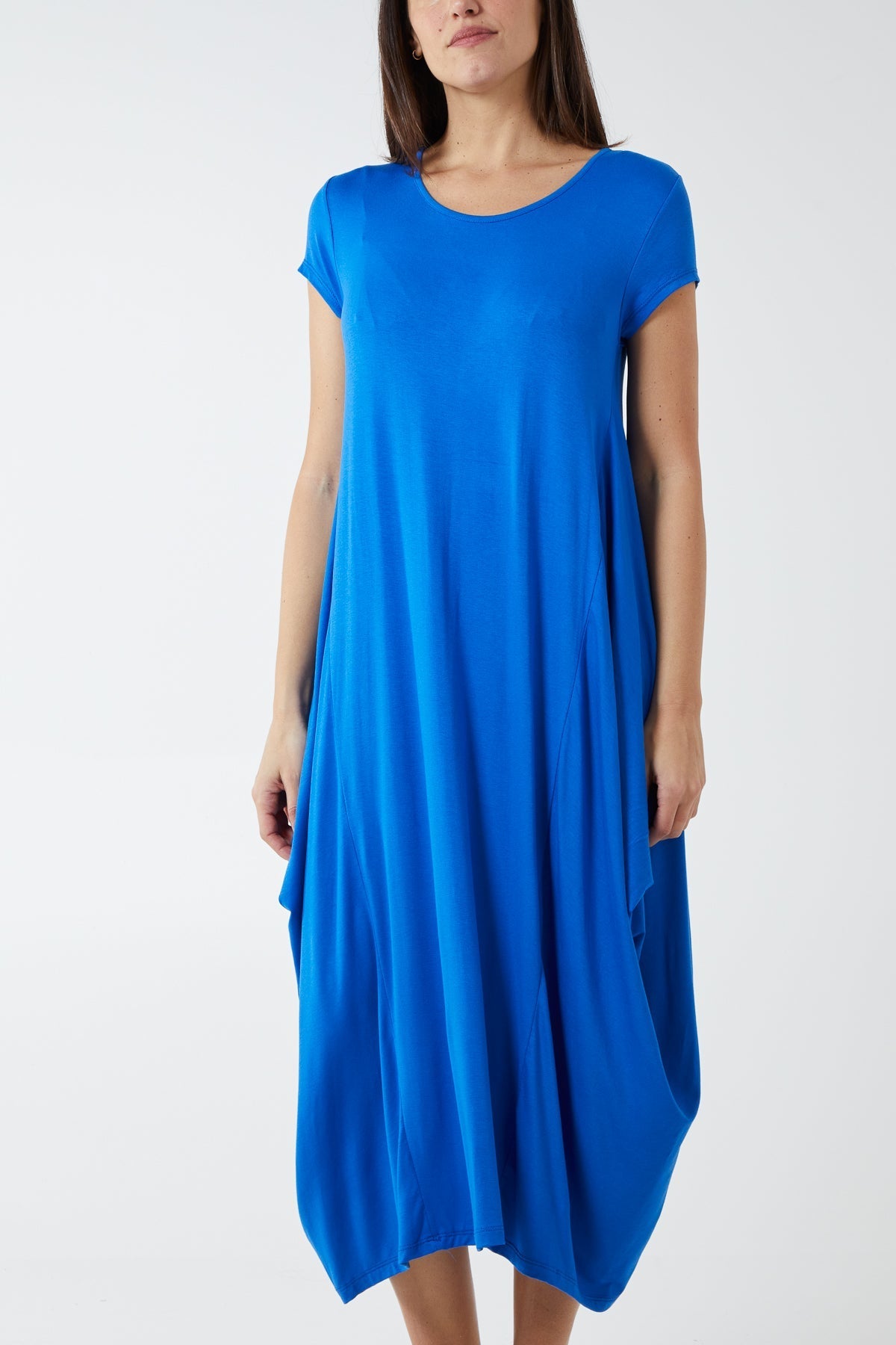 Khaki Cap Sleeve Plain Parachute Dress For Women ONE SIZE - Dropwear