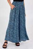 Leopard Print Ruched Waist Wide Leg Trousers For Women  - Dropwear