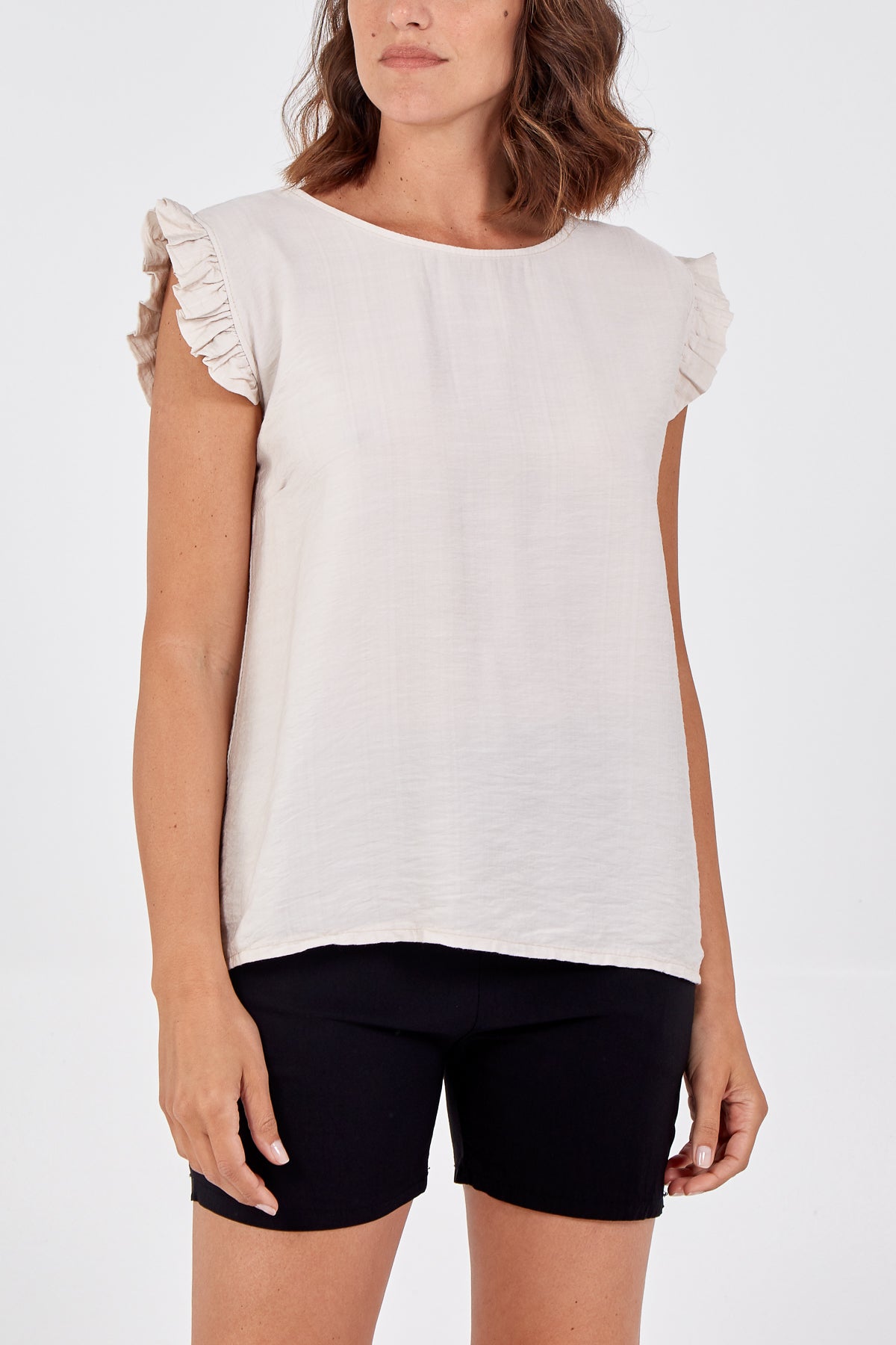 Hot Pink Linen Look Top Back Button For Women ONE SIZE - Dropwear