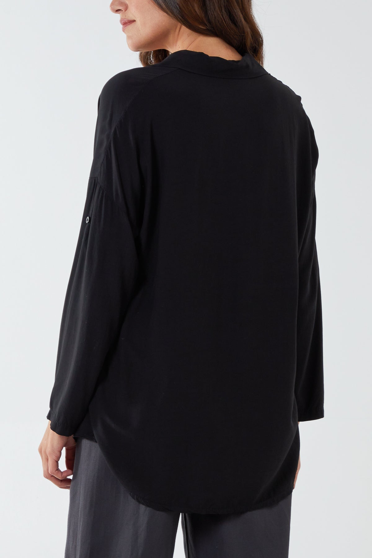 Tan Tie Front Plain Shirt Blouse For Women ONE SIZE - Dropwear