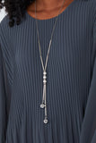 Pleated Long Sleeve Necklace Top For Women  - Dropwear