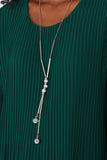Pleated Long Sleeve Necklace Top For Women  - Dropwear