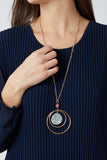 Pleated Long Sleeve Necklace Top For Women  - Dropwear