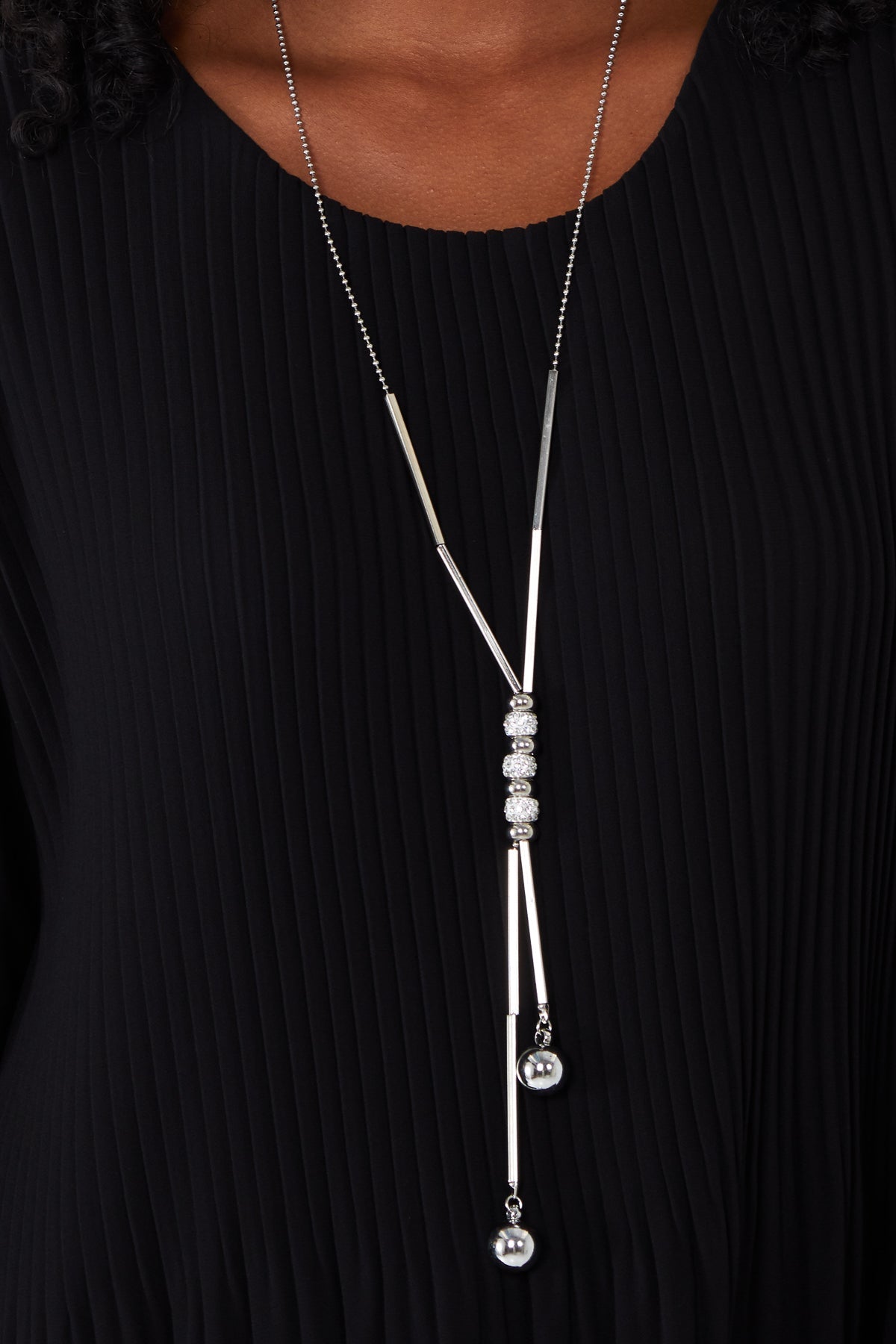 Tobacco Pleated Long Sleeve Necklace Top For Women ONE SIZE - Dropwear