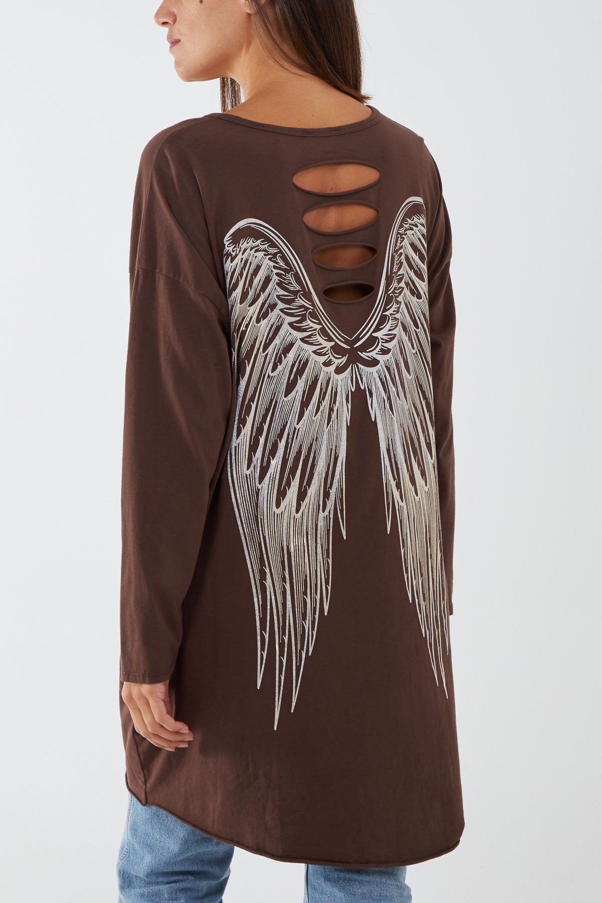 Ripped Angel Wing Top For Women  - Dropwear