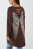 Ripped Angel Wing Top For Women  - Dropwear