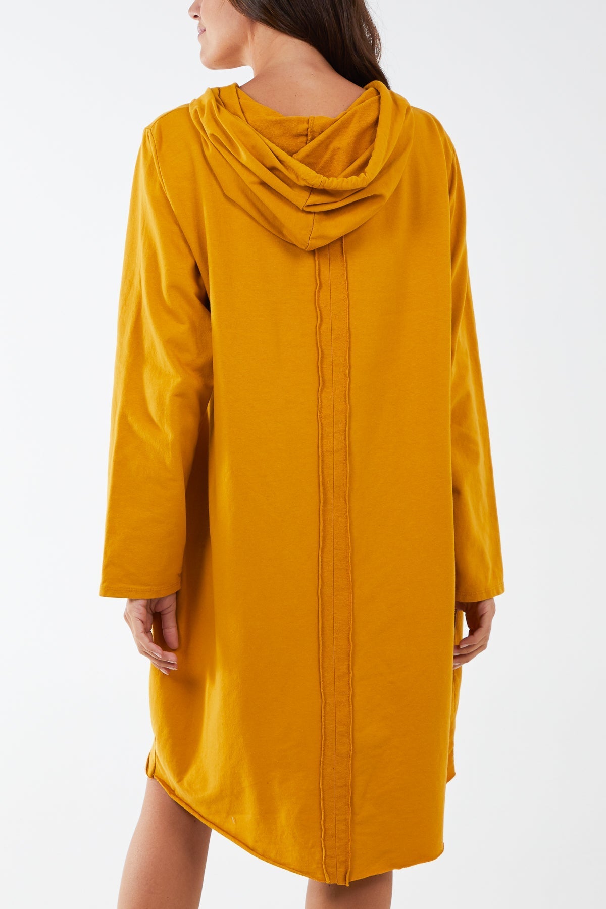 Fake Wrap Hoodie Dress With Pockets For Women  - Dropwear