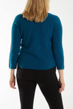 Purple Raw Edge V-Neck Jumper For Women ONE SIZE - Dropwear