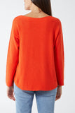 Light Blue Raw Edge V-Neck Jumper For Women ONE SIZE - Dropwear