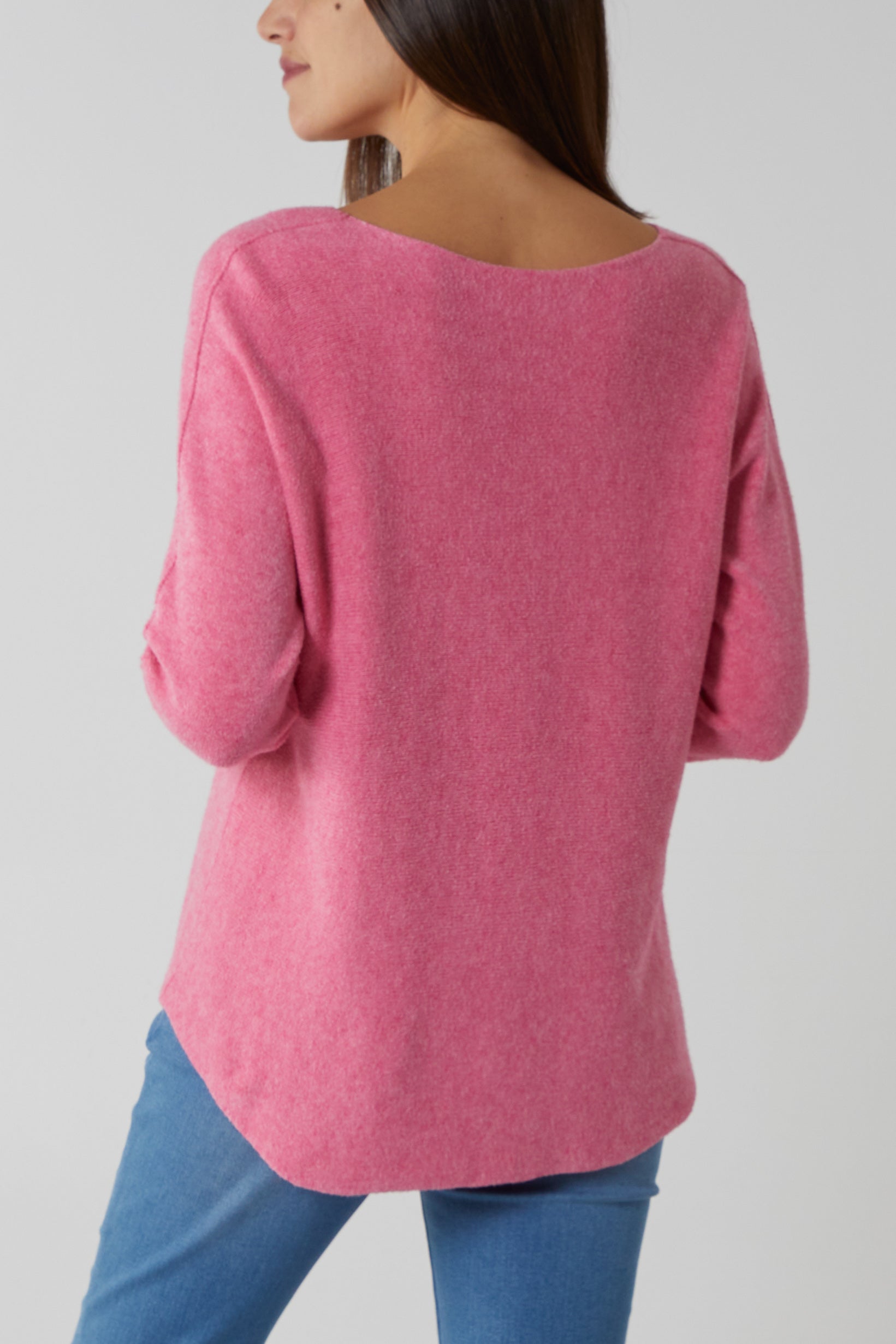 Raw Edge V-Neck Jumper For Women  - Dropwear