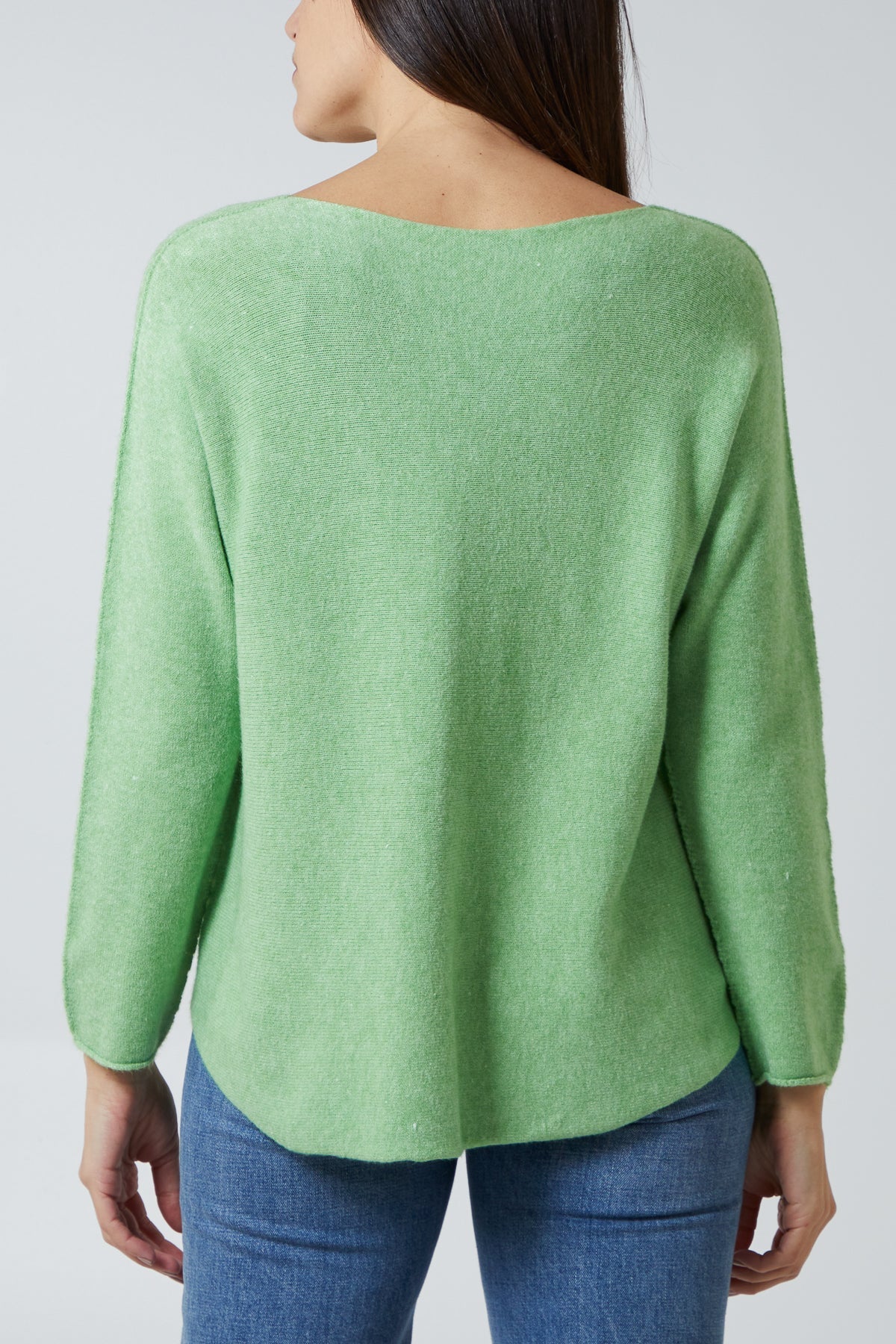 Raw Edge V-Neck Jumper For Women  - Dropwear
