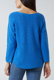 Raw Edge V-Neck Jumper For Women  - Dropwear