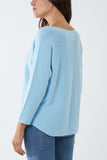 Raw Edge V-Neck Jumper For Women  - Dropwear