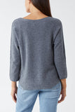 Raw Edge V-Neck Jumper For Women  - Dropwear