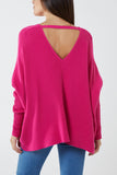 Deep V-Neck Ribbed Chevron Jumper For Women  - Dropwear