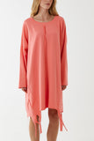 Raw Edge Sweatshirt Dress For Women  - Dropwear