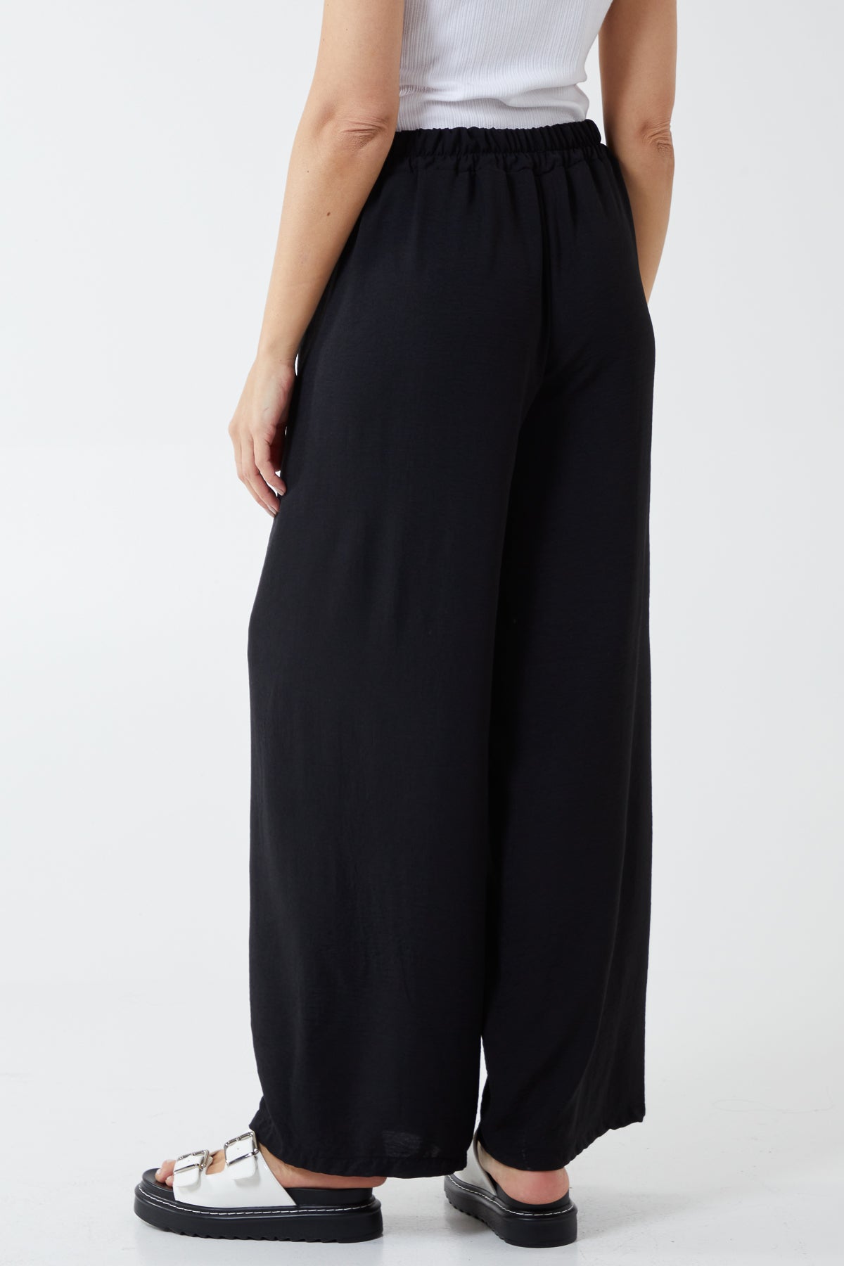 Drawstring Viscose Crepe Trouser For Women  - Dropwear