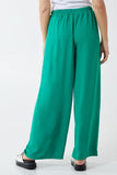 White XL Drawstring Viscose Crepe Wide Leg Trousers For Women ONE SIZE - Dropwear