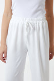 XL Drawstring Viscose Crepe Wide Leg Trousers For Women  - Dropwear