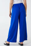 XL Drawstring Viscose Crepe Wide Leg Trousers For Women  - Dropwear