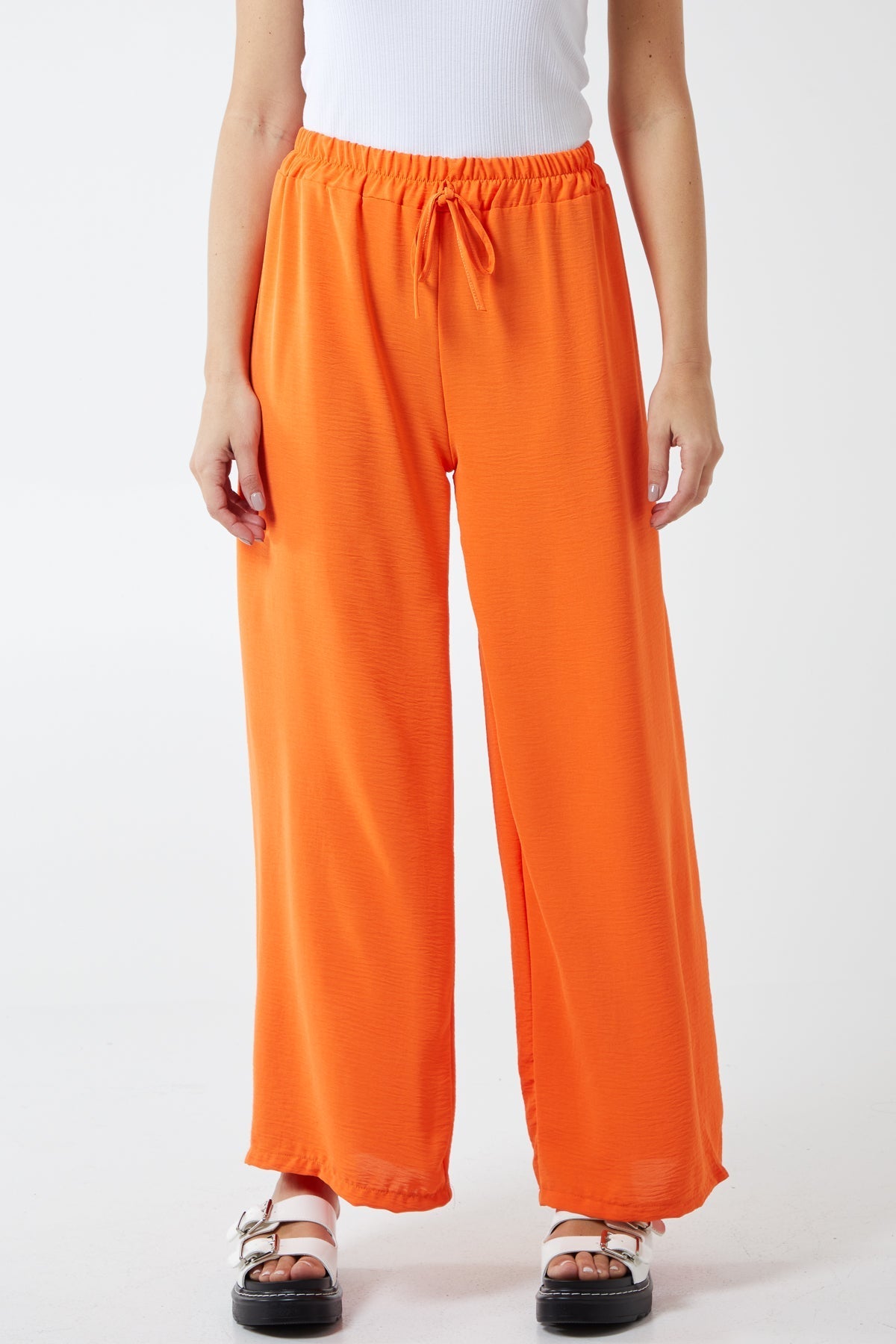 Jade Drawstring Viscose Crepe Trouser For Women ONE SIZE - Dropwear