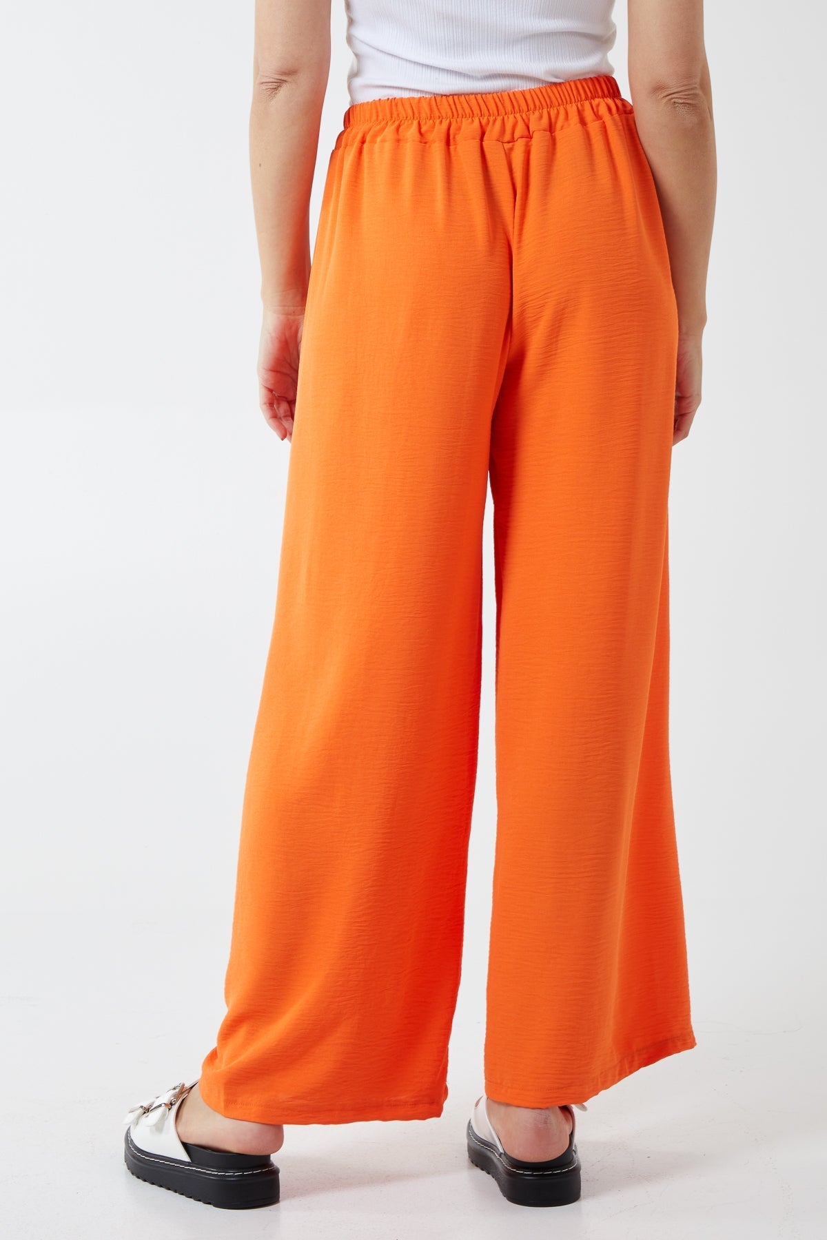 Hot Pink Drawstring Viscose Crepe Trouser For Women ONE SIZE - Dropwear