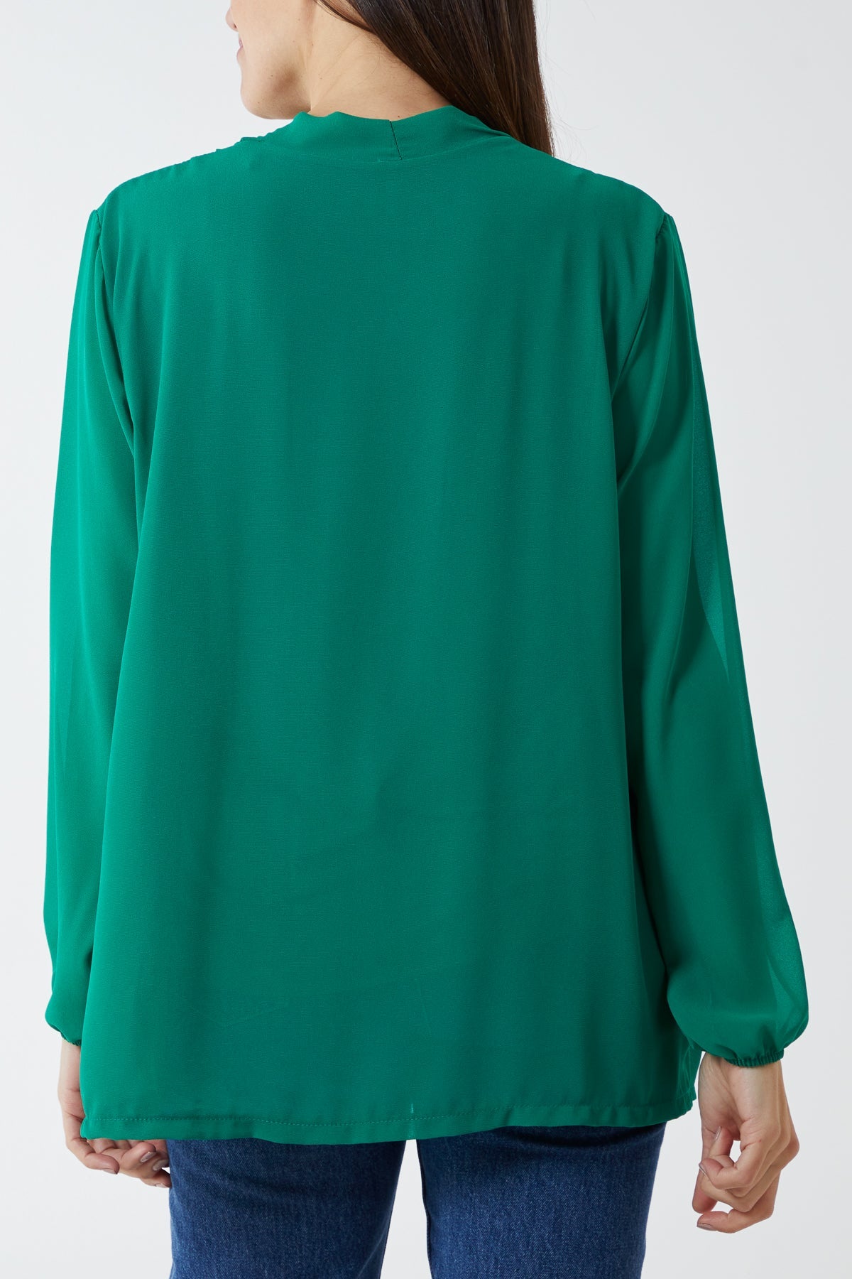 Gold Button Detail Blouse For Women  - Dropwear
