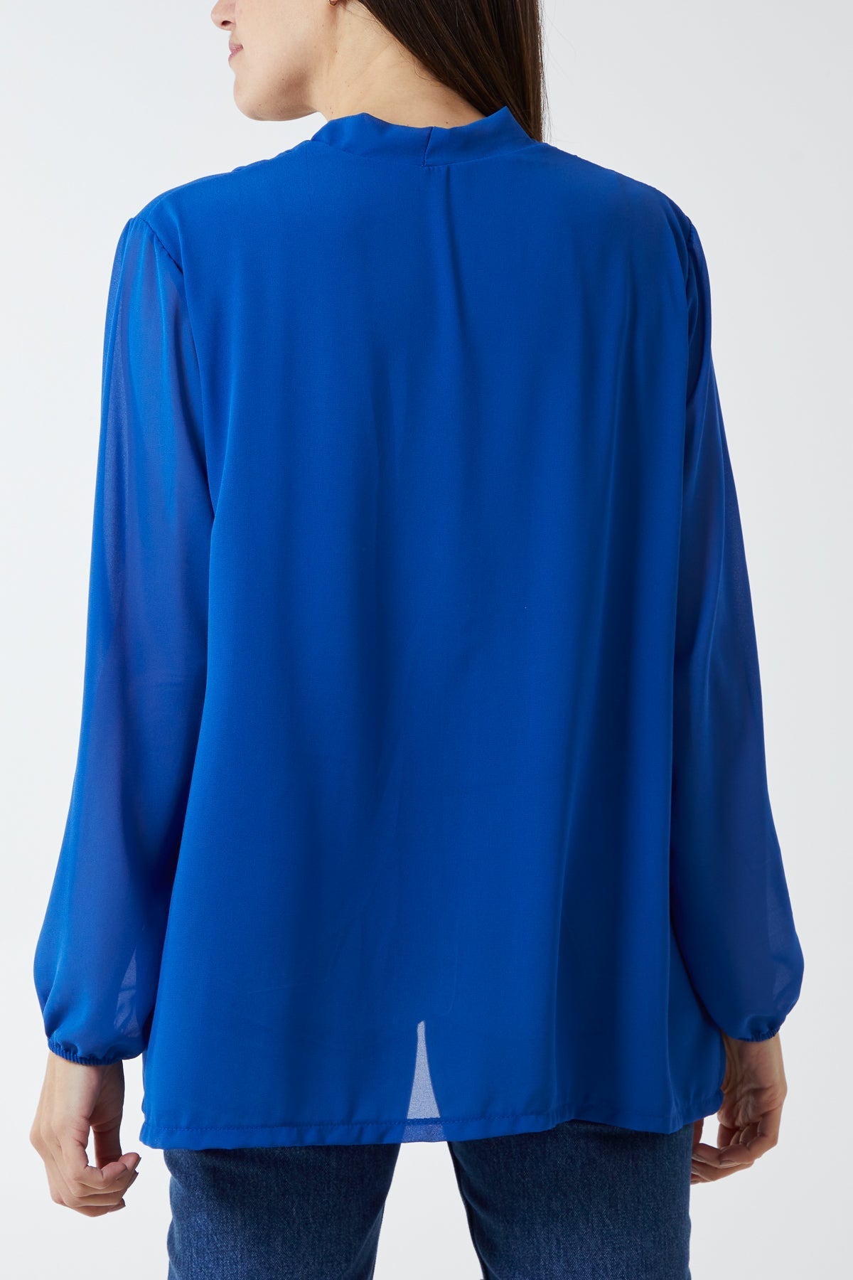 Gold Button Detail Blouse For Women  - Dropwear