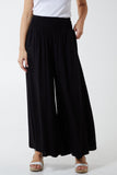 Shirred Deep Waist Band Wide Culottes For Women  - Dropwear