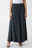 Shirred Deep Waist Band Wide Culottes For Women  - Dropwear