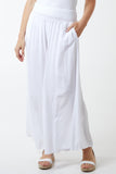 Shirred Deep Waist Band Wide Culottes For Women  - Dropwear