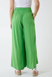 Shirred Deep Waist Band Wide Culottes For Women  - Dropwear
