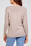 Red Ribbed Star Jumper For Women ONE SIZE - Dropwear