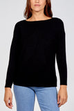 Burgundy Ribbed Star Jumper For Women ONE SIZE - Dropwear