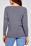 Ribbed Star Jumper For Women  - Dropwear