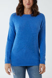 Black Ribbed Star Jumper For Women ONE SIZE - Dropwear