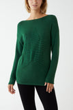 Hot Pink Ribbed Star Jumper For Women ONE SIZE - Dropwear
