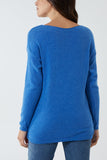 Mocha Ribbed Star Jumper For Women ONE SIZE - Dropwear