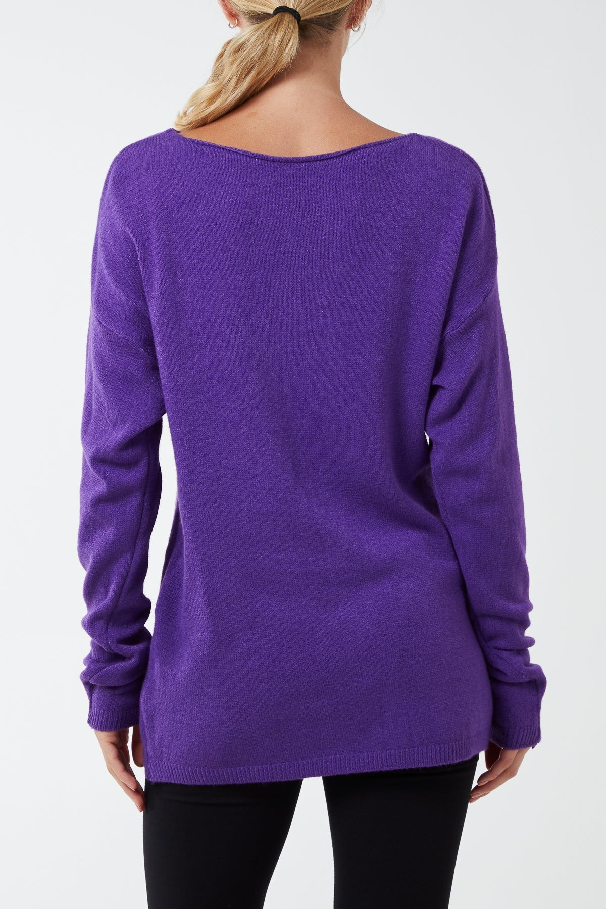 Blush Ribbed Star Jumper For Women ONE SIZE - Dropwear