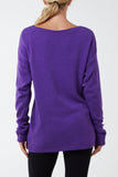 Blush Ribbed Star Jumper For Women ONE SIZE - Dropwear