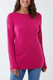 Ribbed Star Jumper For Women  - Dropwear